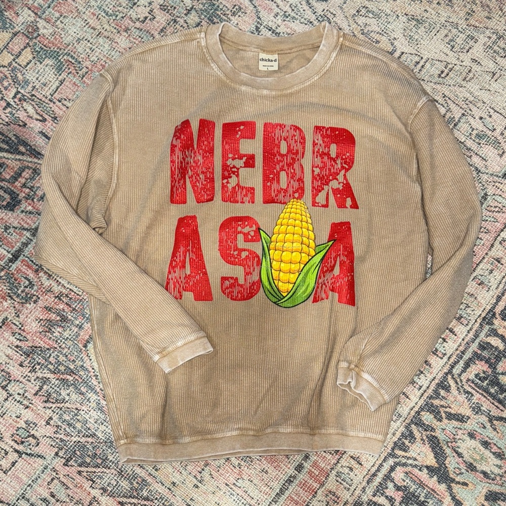 Nebraska Corn Graphic Sweatshirt - Tan